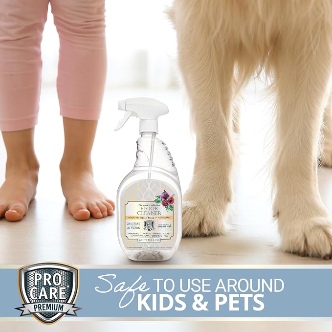 ProCare White Tea & Fig Floor Cleaner (Made in USA) | Vinyl, Wood,Tile, Stone & Laminate Floor Cleaner For Mopping, Household Supplies,Cleaning Solution For Kitchen & Bathroom-32oz/0.95L Spray Bottle