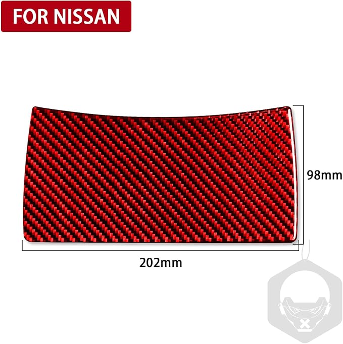 Red Real Carbon Fiber Trim for Nissan Rogue Accessories | for 2014-2020 / Rogue Sport 2017-2022 Front Roof Reading Light Panel Sticker Interior Thick Overlay Decal
