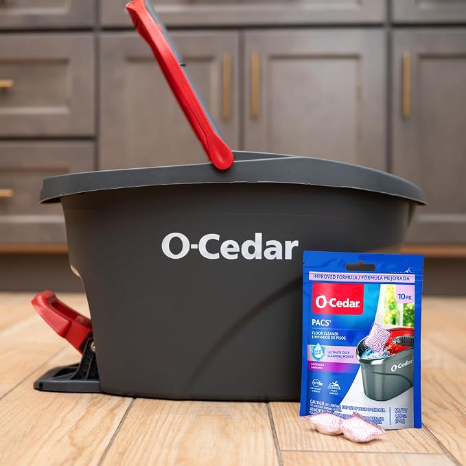O CEDAR PACS Hard Floor Cleaner, Lavender Scent 10 Count (1-Pack) | Made with Naturally-Derived Ingredients | Safe to Use on All Hard Floors | Perfect for Mop Buckets