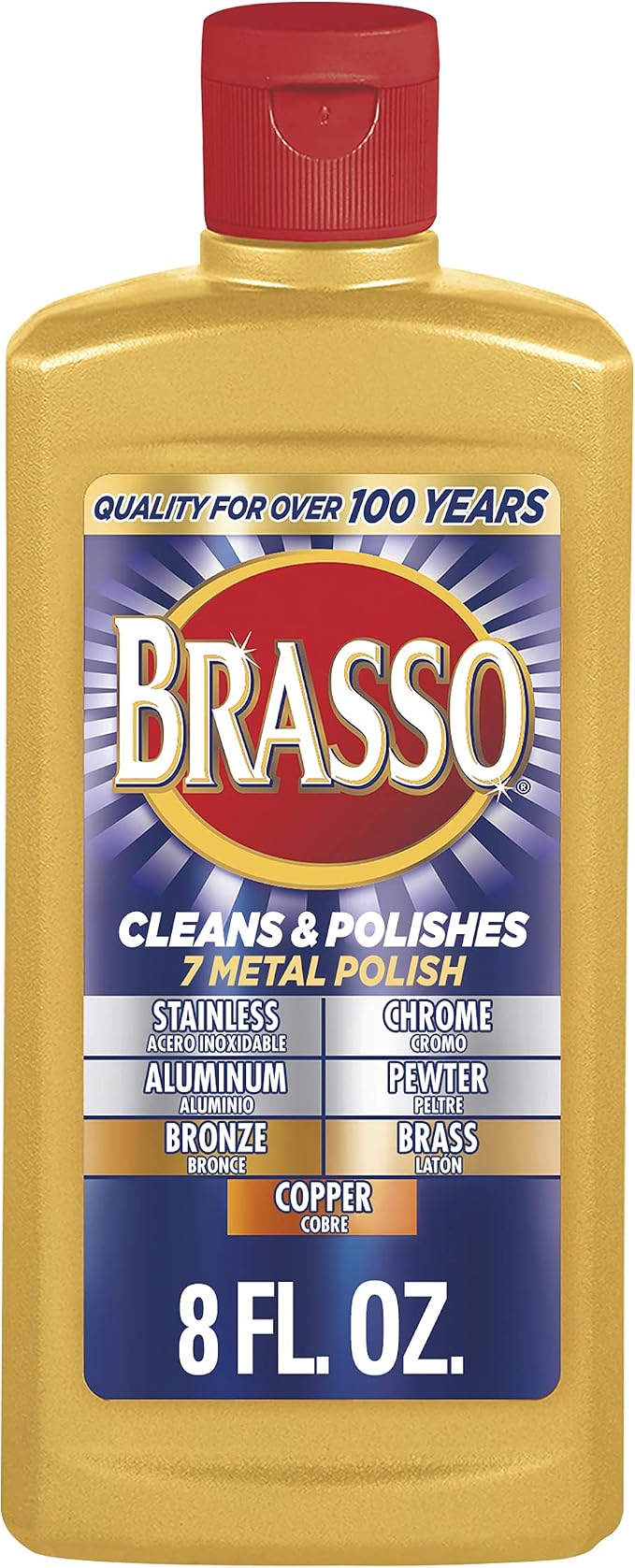 Brasso Multi-Purpose Metal Polish, 8 oz