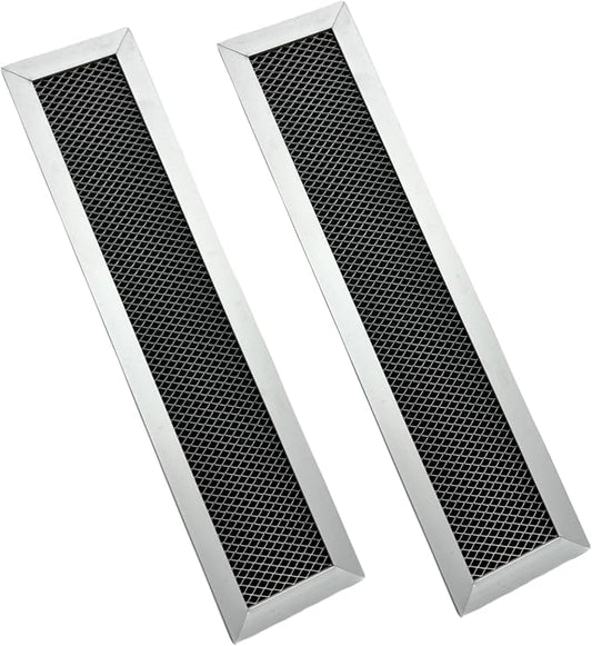 (2 PACK) Compatible GE WB02X10943 WB02X35607 Charcoal Carbon Microwave Filters.2-1/2" X 11" X 3/8"