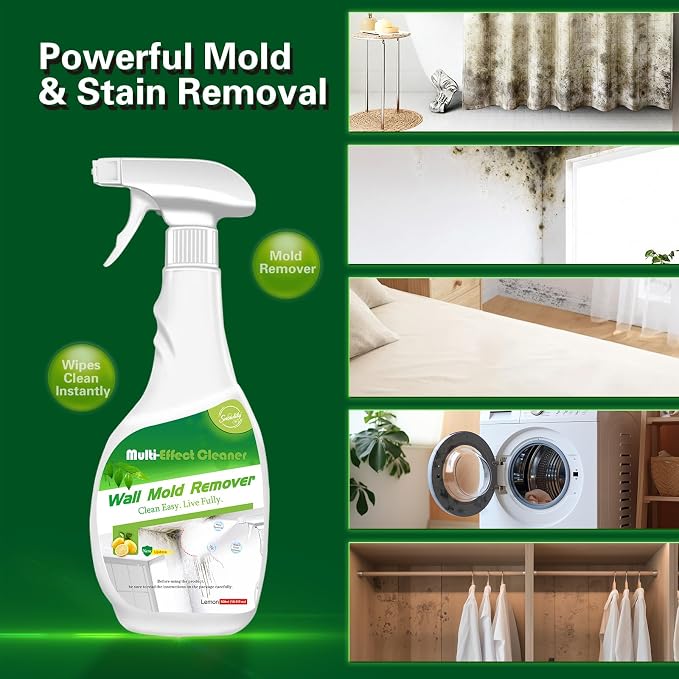 Snowlily 16.9 oz Black Stain Remover Spray – Effectively Removes Tough Stains from Drywall, Tile, Wood, Washing Machine Seals & More