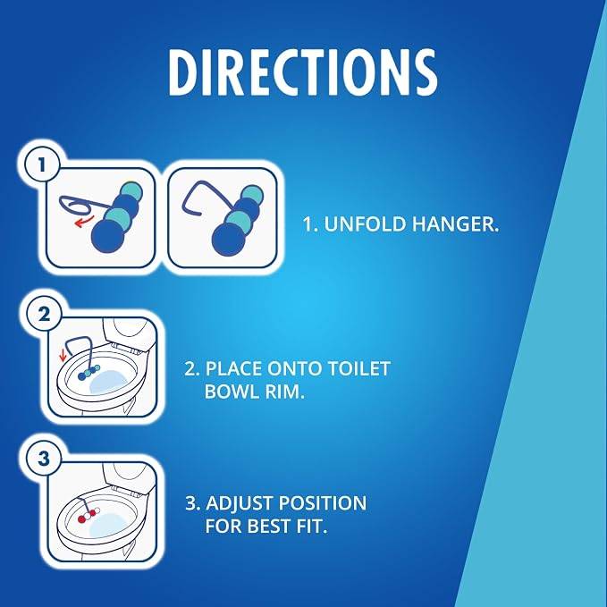 Soft Scrub 4-in-1 Rim Hanger Toilet Bowl Cleaner, Sapphire Waters, 2 Count，2 Count