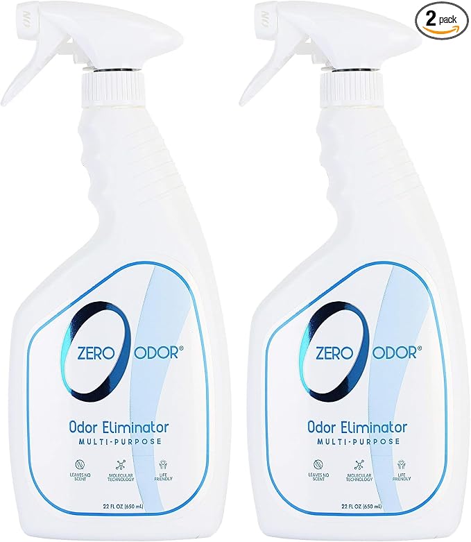 Zero Odor - Multi-Purpose Strong Odor Eliminator for Home, Office, Car, Bathroom, Hotel, Room Deodorizer, and Odor Neutralizer, 22Oz (Pack of 2)