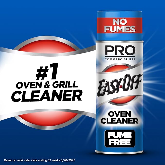 Easy-Off Fume Free PRO size Oven Cleaner Foam, Removes Grease & Burned-On Food, For Ovens, Air Fryers & More 24oz