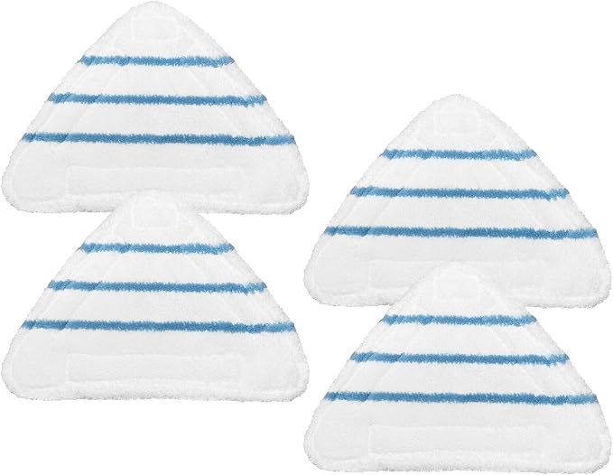 4 Pack Reusable Mop Pads Compatible with True & Tidy STM-500, STM-700 Steam Mops, Refills for Turonic ST3 Steam Mop Microfiber Washable Pads, Cloths for Floor Cleaning, Scrubbing and Floor Caring