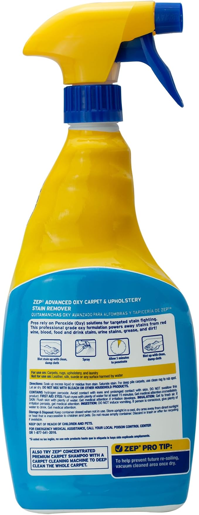 Zep ZUOXSR32 Advanced Oxy Carpet and Upholstery Stain Remover 32 Fl Oz, Pack of 1 | Pack of 1