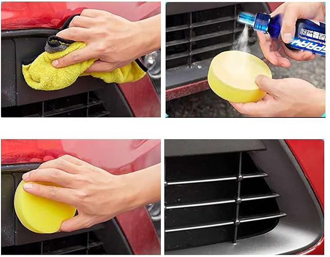 aqxreight Plastic Restorer, Dashboard Restoration Liquid with Long Lasting Shine and Protection, for Car Interior Door Panel Steering Wheel Bumper (Plastic renovating Agent)