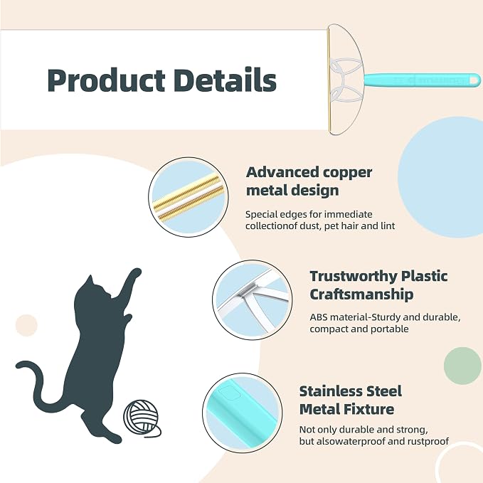 Flex Max Pet Hair Remover by LINTPLUS-Adjustable Pet Hair Removal Tool 2X More Effective Than Pro, Dog & Cat Hair Remover for Rugs, Couches & Pet Towers-Effortlessly Removes All Hair!