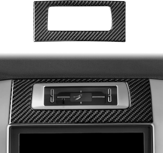 Fit for Cadillac Escalade ESV 2007-2014 / EXT Hybrid 2009-2013 | Real Carbon Fiber | Accessories | Cover Central Vent Clock Surround Trim | Stickers | Self-adhesive