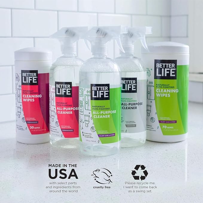 Better Life All Purpose Cleaner - Multipurpose Home and Kitchen Cleaning Spray for Glass, Countertops, Appliances, Upholstery & More - Multi-surface Spray Cleaner - 32oz Unscented