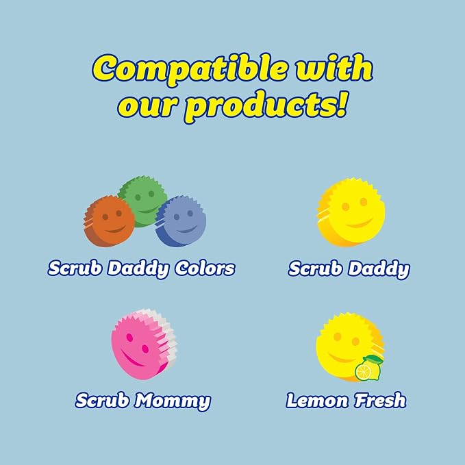 Scrub Daddy Holder for Sink Caddy Dish Sponge & Cleaning Organiser, Quick Dry Kitchen Accessory, Bathroom Organiser, Washing Accessories, Under Sink Sponge Holder 2 Pack