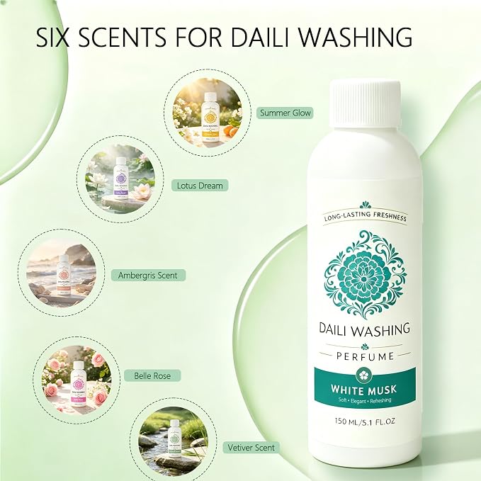 daili washing Perfume, Long Lasting Fabric Freshener, Premium Laundry Fragrance Booster for All Garments (1*pcs)