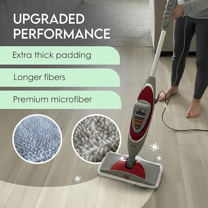 Turbo Microfiber 4-Pack Mop Pads for Shark Steam Mop SK Series & S Series - Shark Steam Replacement Pads