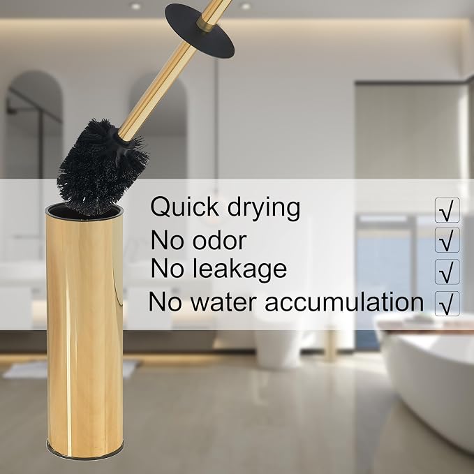 BGL Toilet Brush and Holder,Stainless Steel Toilet Brushes for Bathroom, Toilet Bowl Brush