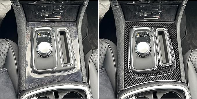 Real Carbon Fiber Trim for Chrysler 300 Accessories | for 2015-2023 300C 300S Limited/Touring Center Console Gear Shift Panel Sticker Interior Thick Overlay Decal