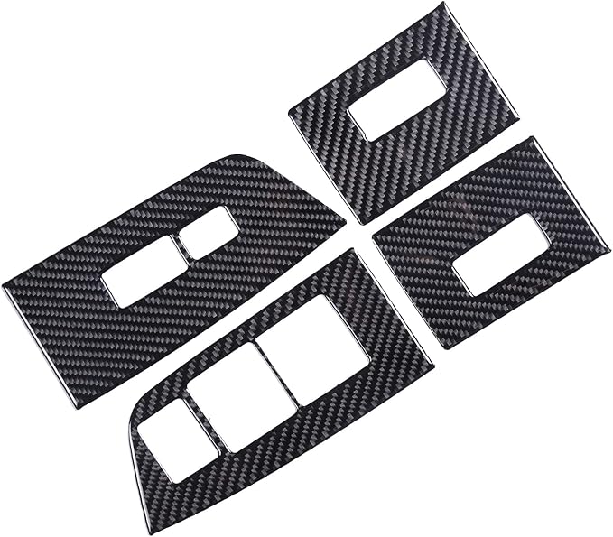 Car Window Lift Switch Cover for Honda Pilot 2016-2022/ Passport 2019-2023, Interior Window Switch Button Panel Decoration Frame Cover, Carbon Fiber (Glass Lift Switch Frame)
