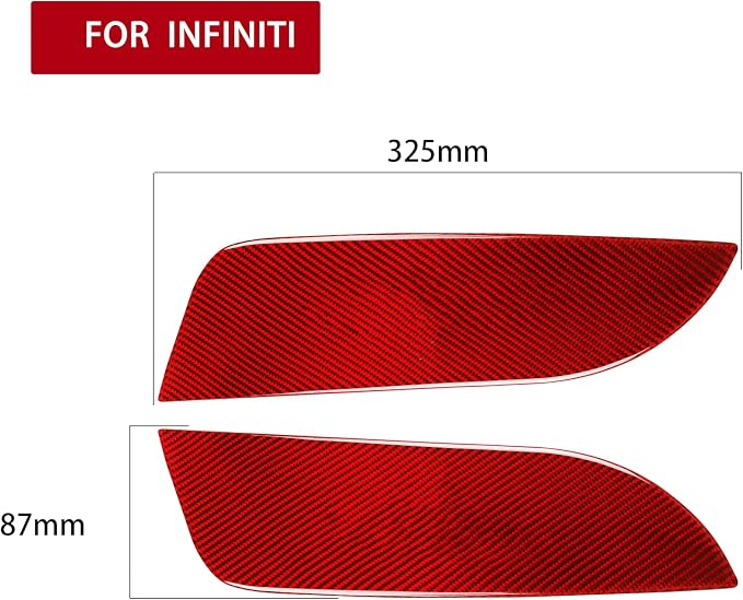 Real Carbon Fiber Trim for Ford Mustang Accessories | for 2009 2010 2011 2012 2013 2014 Rear Door Armrest Panel Cover Interior Thick Overlay Decal