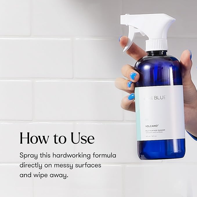 Capri Blue Volcano Multi Surface Cleaner Spray - Multi Purpose Cleaner - Cleaning Spray Safe for Countertops, Granite, & More - Vegan & Cruelty Free Cleaning Supplies (16 fl oz)