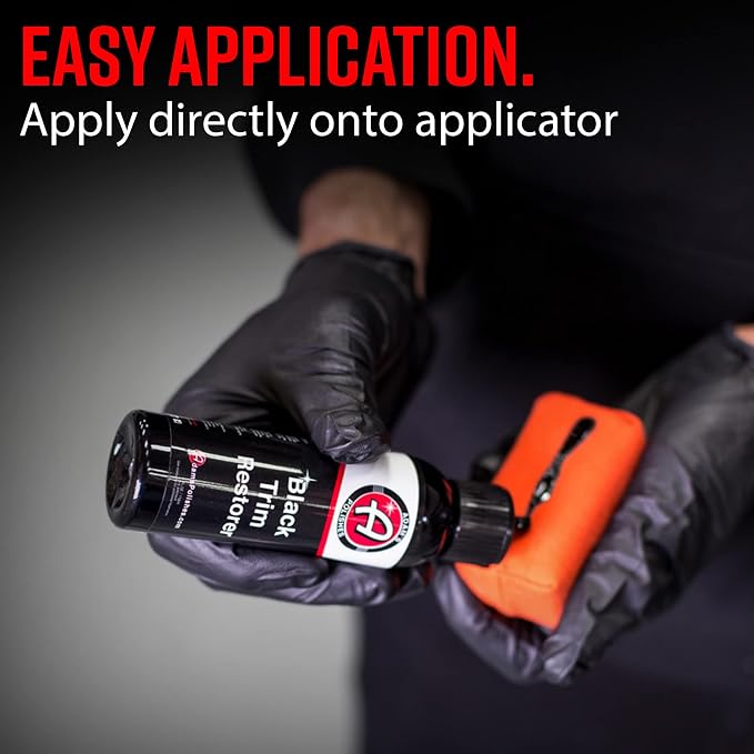 Adam's Polishes Black Trim Restorer (4 oz with Applicator) - Restores Plastic Trim to a Rich, Black Color with a Factory New Appearance, Lasts Several Months Per Treatment