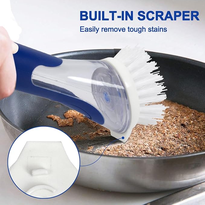 CELOX Dish Brush with Soap Dispenser, Dish Washing Wand for Kitchen
