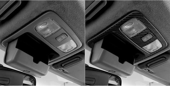 Reading Lamp Stickers Fit for Toyota 4Runner(N210) 2003-2009 Type-A | for SR5/Sport Edition/Limited | Real Carbon Fiber | Accessories | Overhead Reading Lamp Cover Trim | Thick Overlay
