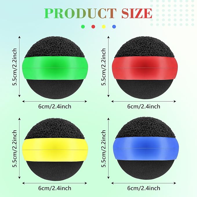 Suclain 4 Pack Screen Cleaner Balls Car Phone Screen Cleaning Cleaner Ball Microfiber Touch Cleaning Ball for Easter Computer Laptop Phone Monitor(Red, Blue, Yellow,Green)
