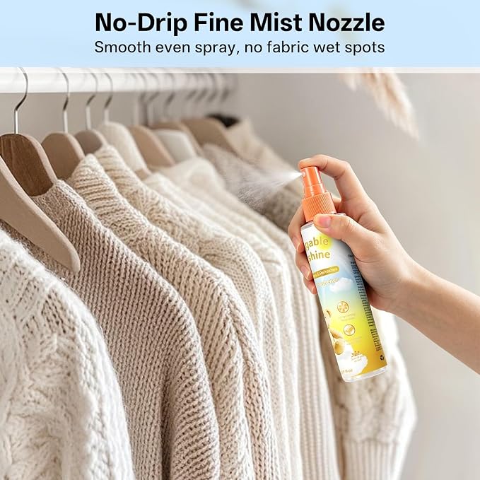 Odor Eliminator Fabric Freshener Spray, Apple Scent, 5.07 fl oz | Multi-Use Fabric Refresher Deodorizer, Long Lasting Fragrance for Clothes, Carpet, Couch, Mattress, Pillow, Curtain & Travel