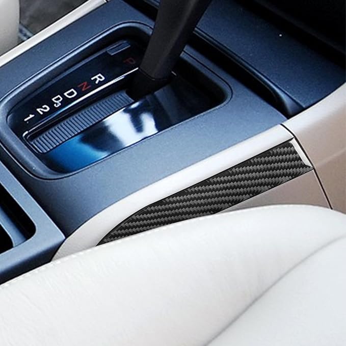 Real Carbon Fiber Trim for Honda Accord Accessories | for 2003 2004 2005 2006 2007，Central Console Panel Side Cover，Thick Overlay Sticker Decal