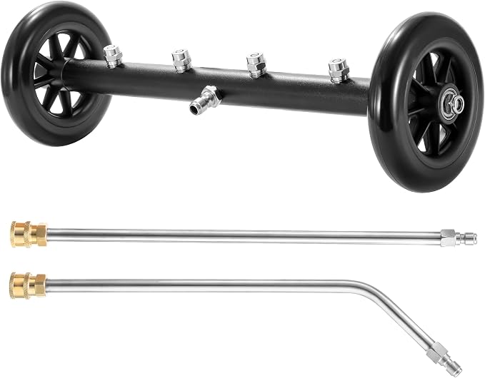 Tool Daily Pressure Washer Undercarriage Cleaner 16 Inch, 2 Extension Wands | Undercarriage Pressure Washer Attachment, Under Car Wash, 1/4" Quick Connect, 4000 PSI