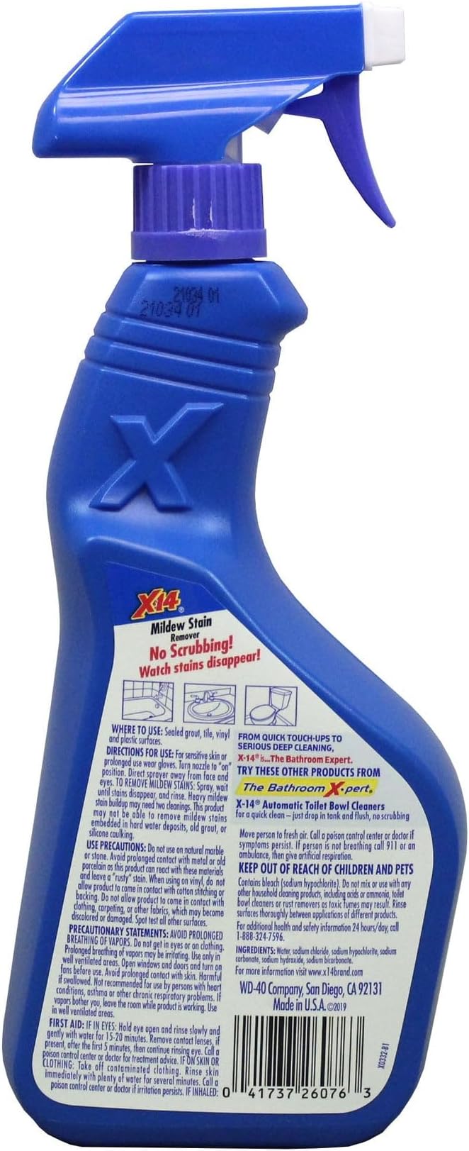 X-14 Professional Instant Mildew Stain Remover 32 FL OZ (2 pack)
