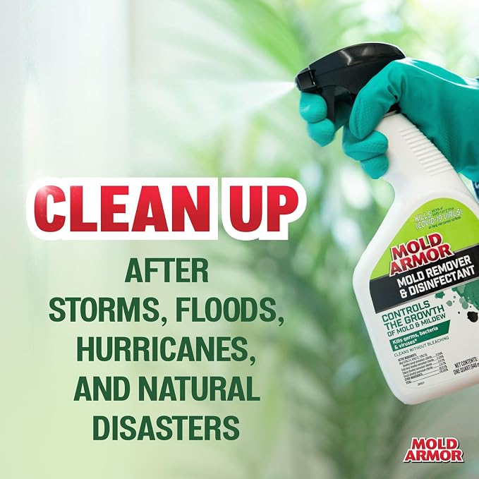 Mold Armor Mold Preventer, Disinfectant and Flood Cleanup, 1 gal., Control & Prevent the Growth of Mold and Mildew, Cleans without Bleaching, Ready to Use