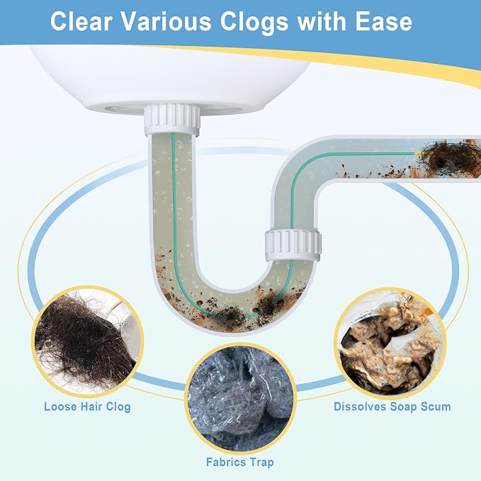 Sink Snake Drain Hair Removal Tool, Reusable 50 Inch Extended Drain Snake Tool Clog Remover, Anti-break Metal Shower Plumbing Snake Drain Cleaner for Bathtub, Bathroom Sink Pipe Cleaning