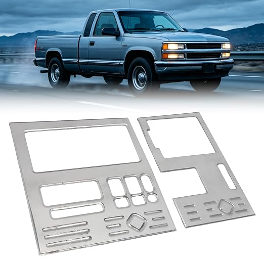 Billet Dash Bezel Kit for 1988-1994 Chevy Silverado GMC Sierra | CNC Aluminum, Polished Finish, Fits OBS GMT400, Gauge Cluster And Radio Trim