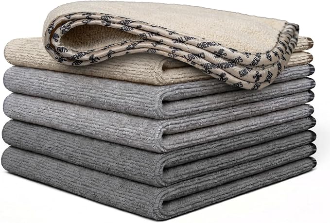 Chemical Guys, AllSwipe Multi-Purpose Microfiber Towels, 14 x 12, 6 Pack | Versatile microfiber towels for washing, drying, glass and interiors, soft and scratch-free, six per pack