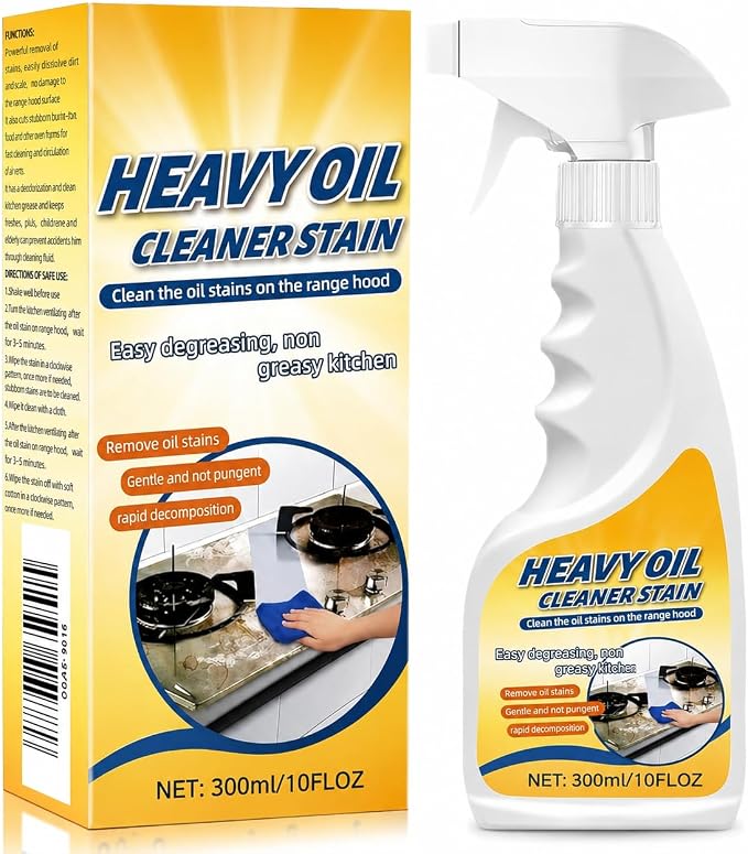 Heavy-Duty Degreaser for Kitchen Heavy Oil Stain Cleaning - Remove Dirt, Grime, and Grease from Oven, Microwave, stove top and other kitchen appliances-10Fl.Oz