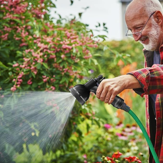 Besiter Garden Hose Nozzle Sprayer: 10 Watering Patterns Spray Nozzles Heavy Duty Hose Head Hose Attachment