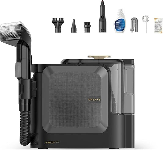 DREAME N20 Steam Carpet Cleaner Machine with Steam & Hot Water Wash, Portable Upholstery Cleaner with Self Cleaning, 17Kpa Suction, Perfect for Pet, Car, Auto, Carpet, Rug, Auto-Mix Solution