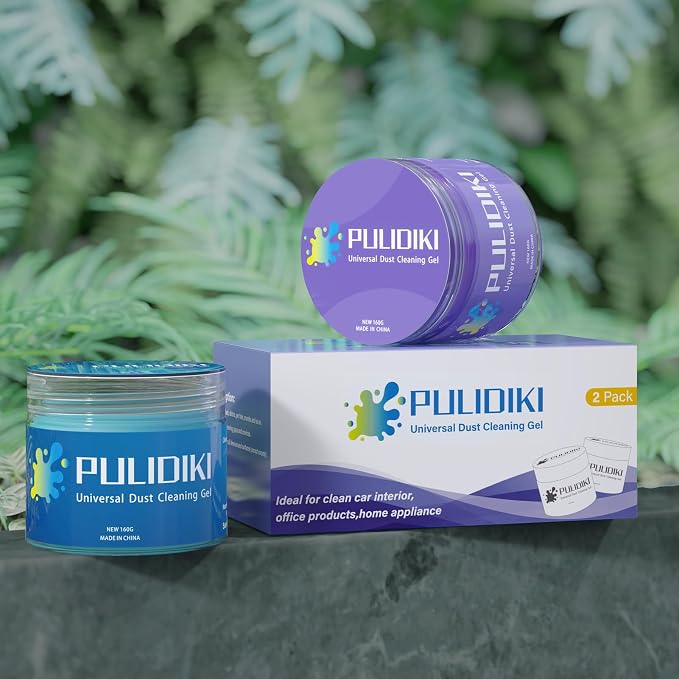 PULIDIKI Car Cleaning Gel Car Detailing Putty Car Putty Auto Cleaning Kits | Car Slime Cleaner Dust Cleaning Gel for Car Interior Cleaner Car Accessories Blue Purple (2Pack)