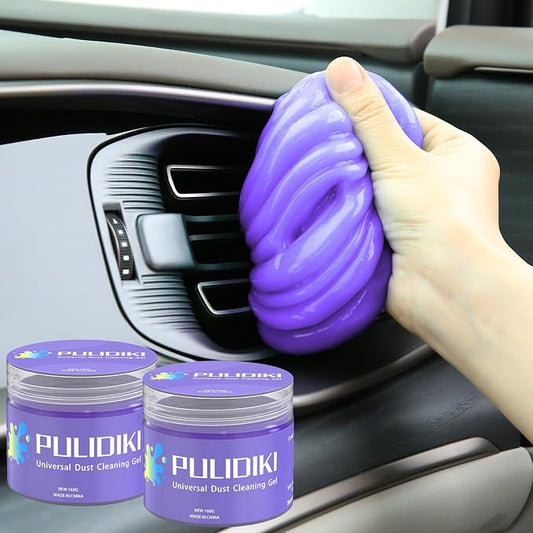 PULIDIKI Car Cleaning Gel Clean Putty Detailing Kit Car Interior Cleaner | Car Slime Cleaner Dust Cleaning Supplies Car Accessories Car Gifts for Men Women Purple (2Pack)