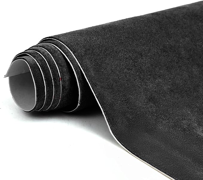 Premium Black Suede Fabric Wrap - 30x60 inch Suede Wrap for Car Interior - Self-Adhesive Microfiber and Synthetic Leather, Stretchable Interior Film for Car and Home Decor