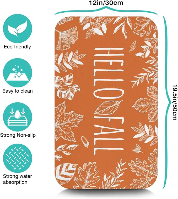 Fun Coffee Mat 19inx12in,Coffee Bar Mat for Countertops,Absorbent Hide Stain Anti-Slip Coffee Bar Accessories Fit Under Coffee Machine Mat,dish Drying Mats for Kitchen