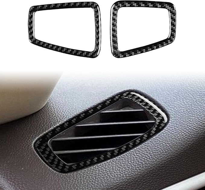 Fit for Cadillac Escalade ESV 2007-2014 / EXT Hybrid 2009-2013 | Real Carbon Fiber | Central Console Vent Dashboard Side Air Vent Trim | Stickers | Anti-scratch