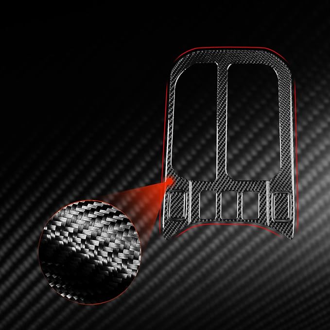 Gear Shifter Stickers Fit for Toyota 4Runner(N210) 2003-2009 | for SR5/Sport Edition/Limited | Real Carbon Fiber | Accessories | Center Console Gear Shifter Panel Trim | Anti-scratch