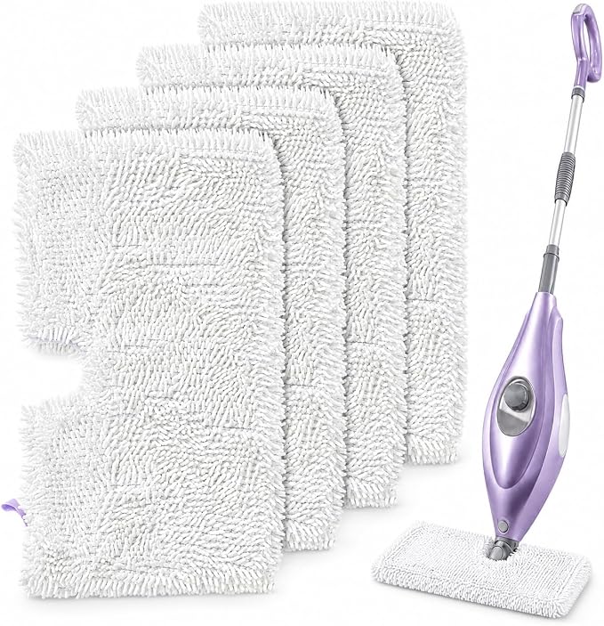Tidy Monster Steam Mop Replacement Pads, 4 Pack Steam Pocket Mop Pads Compatible with Shark S3500 Series, S3501, S3601, S3550, S3901, SE450, S3801CO, S3601D, S2901, S2902