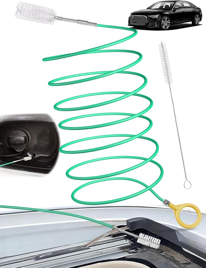 Upgraded Auto Sunroof Drain Cleaning Tool, 120 Inch Long Flexible Drain Brush Pipe Cleaners for Car, Slim Drain Dredging Tool Tube Cleaning Brush Perfect for Car Sunroof, Windshield Wiper Drain Hole | Flexible 120-Inch Brush Reaches Curved Drain Tubes ...