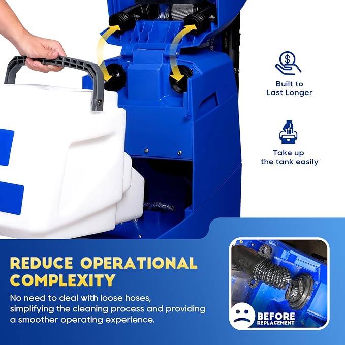 X3 Hoseless Hood Design Compatible with Rug Doctor Mighty Pro X3 | Converts to X3 Hoseless Hood Design, Fits Mighty Pro X3 93155, Commercial Carpet Cleaner Machine Hose Replacement Parts