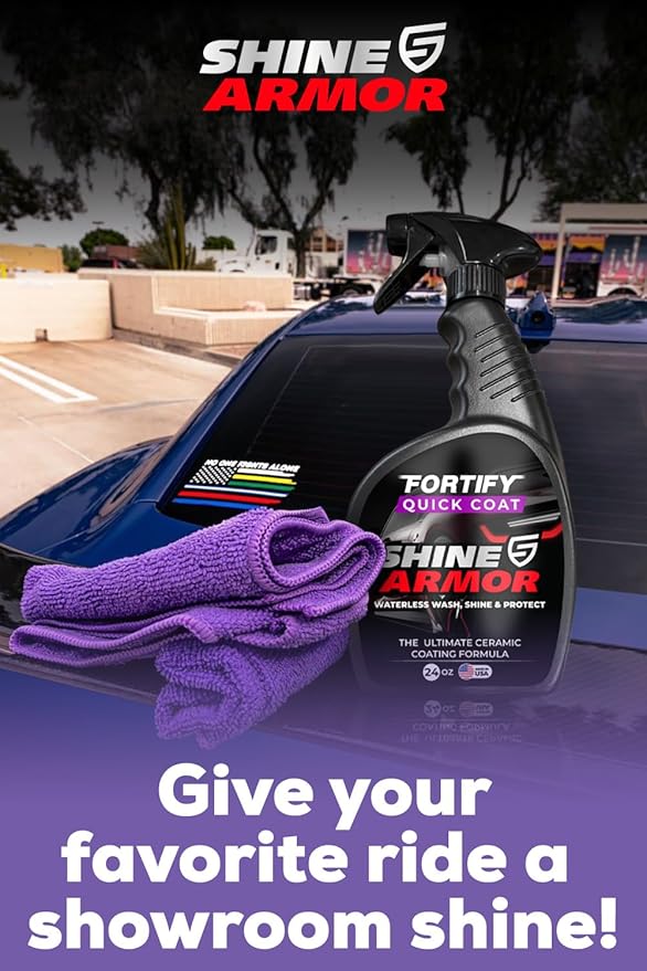 Ceramic Coating Spray - One Bottle Replaces Your Wash, Wax and Sealant | 24 Fl Oz - Extra-Large Waterless Wash, Wax and Polymer Sealant Keeps More Vehicles Glossy, Slick and Protected outdoors