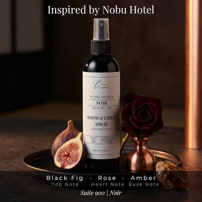Lapew Hotel Scents Luxury Room Spray | Noir Suite 900 | Inspired by The EDITION Hotel | Linen Spray Air Freshener & Fabric Spray | 8 fl oz