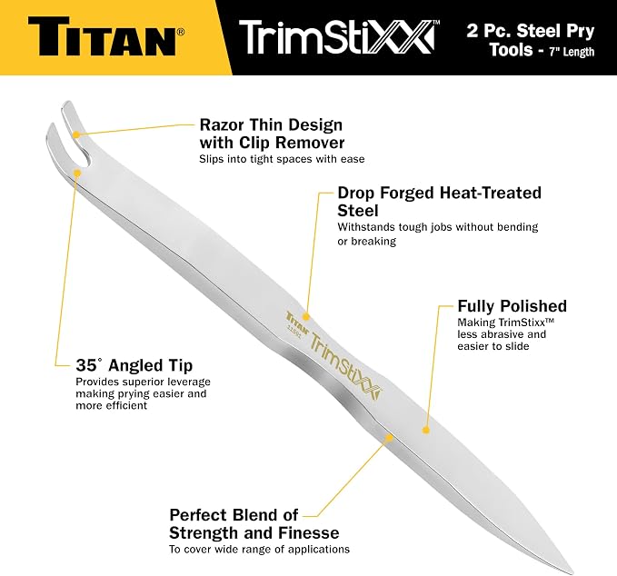 Titan 11592 Trim Stixx 2-Piece 7-Inch Pry Tool Set